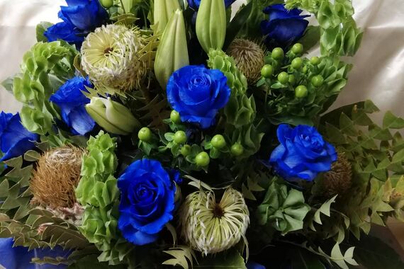 青と緑のアレンジメント
